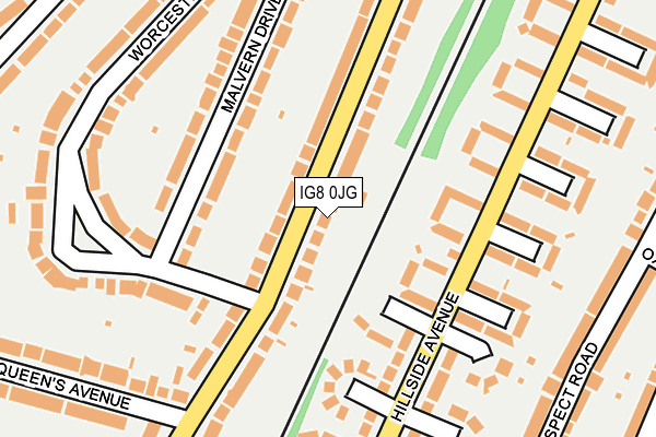 IG8 0JG map - OS OpenMap – Local (Ordnance Survey)