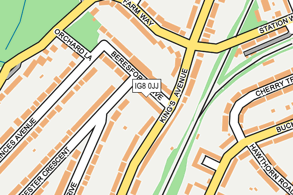 IG8 0JJ map - OS OpenMap – Local (Ordnance Survey)