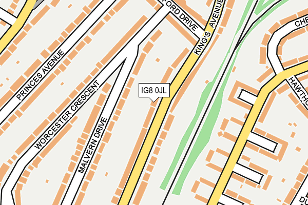 IG8 0JL map - OS OpenMap – Local (Ordnance Survey)