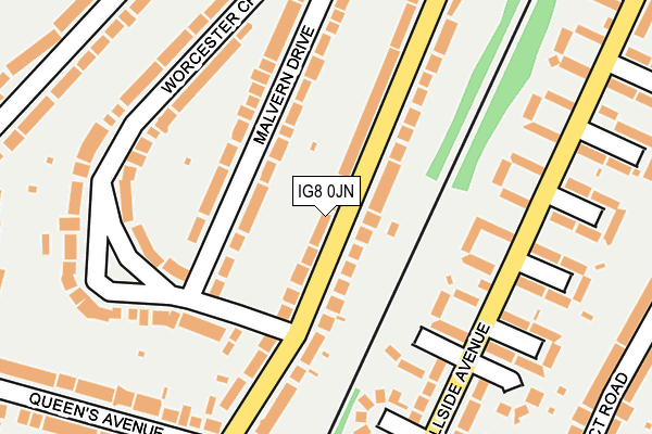 IG8 0JN map - OS OpenMap – Local (Ordnance Survey)
