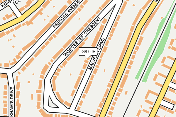 IG8 0JR map - OS OpenMap – Local (Ordnance Survey)