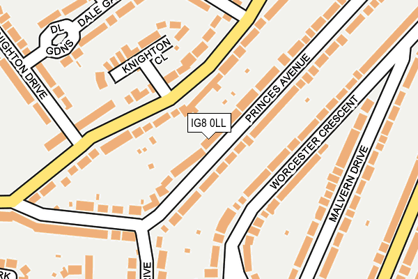 IG8 0LL map - OS OpenMap – Local (Ordnance Survey)