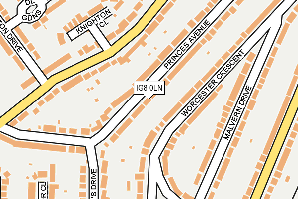 IG8 0LN map - OS OpenMap – Local (Ordnance Survey)