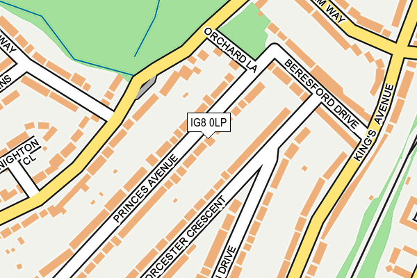 IG8 0LP map - OS OpenMap – Local (Ordnance Survey)