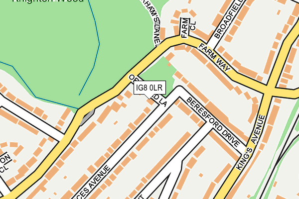 IG8 0LR map - OS OpenMap – Local (Ordnance Survey)