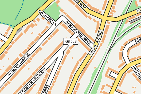 IG8 0LS map - OS OpenMap – Local (Ordnance Survey)
