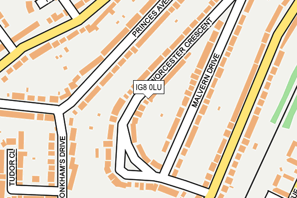 IG8 0LU map - OS OpenMap – Local (Ordnance Survey)
