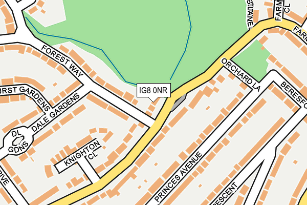 IG8 0NR map - OS OpenMap – Local (Ordnance Survey)