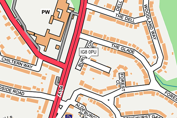 IG8 0PU map - OS OpenMap – Local (Ordnance Survey)