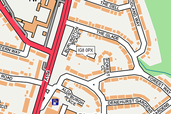IG8 0PX map - OS OpenMap – Local (Ordnance Survey)