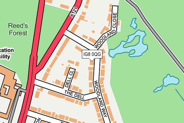 IG8 0QG map - OS OpenMap – Local (Ordnance Survey)