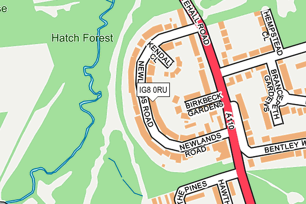 IG8 0RU map - OS OpenMap – Local (Ordnance Survey)