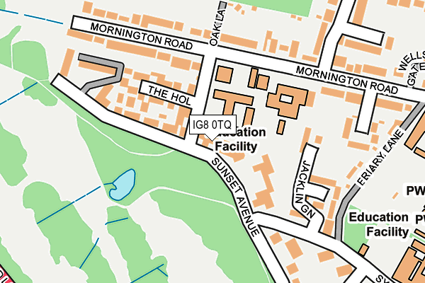 IG8 0TQ map - OS OpenMap – Local (Ordnance Survey)