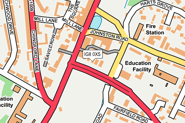 IG8 0XS map - OS OpenMap – Local (Ordnance Survey)