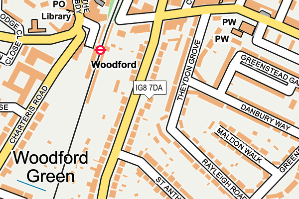 IG8 7DA map - OS OpenMap – Local (Ordnance Survey)