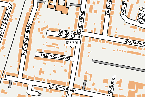 IG8 7DL map - OS OpenMap – Local (Ordnance Survey)