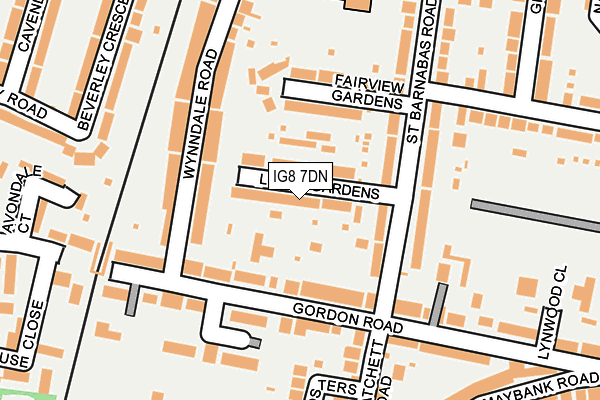 IG8 7DN map - OS OpenMap – Local (Ordnance Survey)