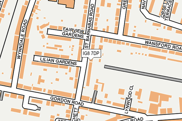 IG8 7DP map - OS OpenMap – Local (Ordnance Survey)