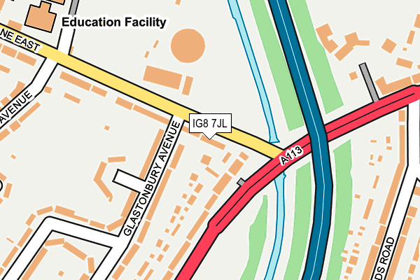 IG8 7JL map - OS OpenMap – Local (Ordnance Survey)