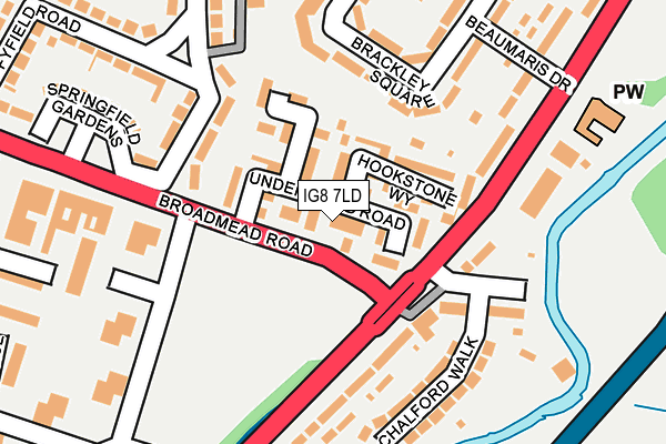 IG8 7LD map - OS OpenMap – Local (Ordnance Survey)