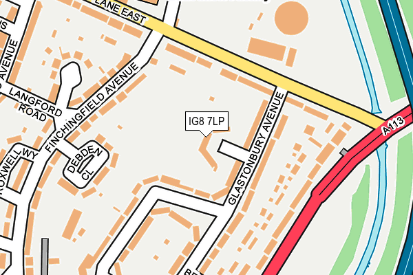 IG8 7LP map - OS OpenMap – Local (Ordnance Survey)