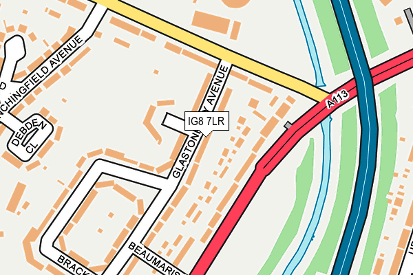 IG8 7LR map - OS OpenMap – Local (Ordnance Survey)