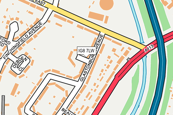 IG8 7LW map - OS OpenMap – Local (Ordnance Survey)