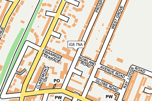 IG8 7NA map - OS OpenMap – Local (Ordnance Survey)