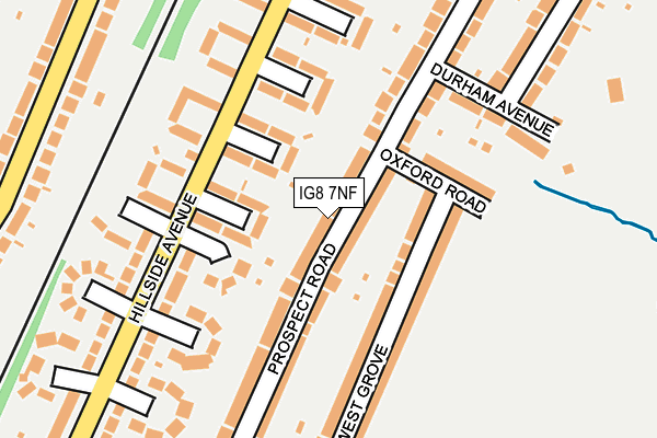 IG8 7NF map - OS OpenMap – Local (Ordnance Survey)