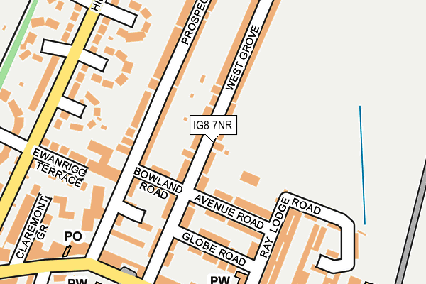 IG8 7NR map - OS OpenMap – Local (Ordnance Survey)