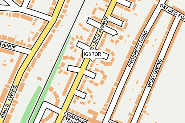 IG8 7QR map - OS OpenMap – Local (Ordnance Survey)