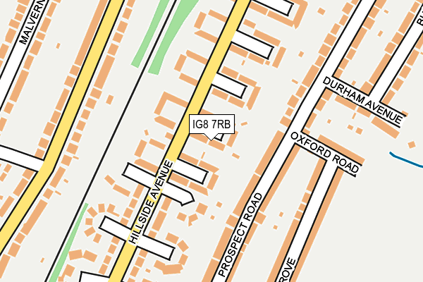 IG8 7RB map - OS OpenMap – Local (Ordnance Survey)