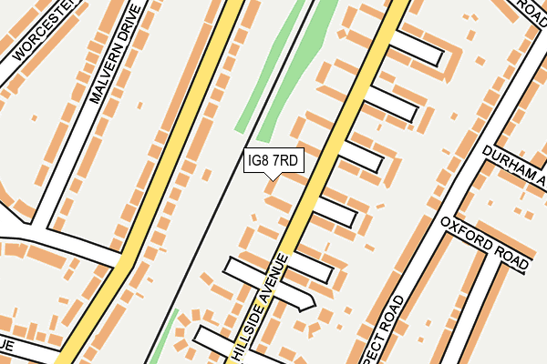 IG8 7RD map - OS OpenMap – Local (Ordnance Survey)