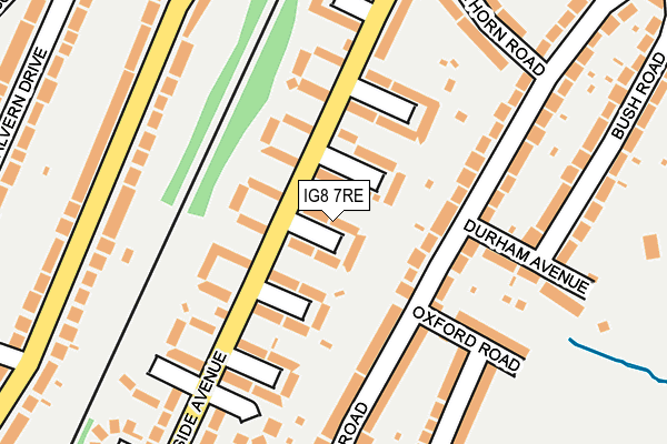 IG8 7RE map - OS OpenMap – Local (Ordnance Survey)