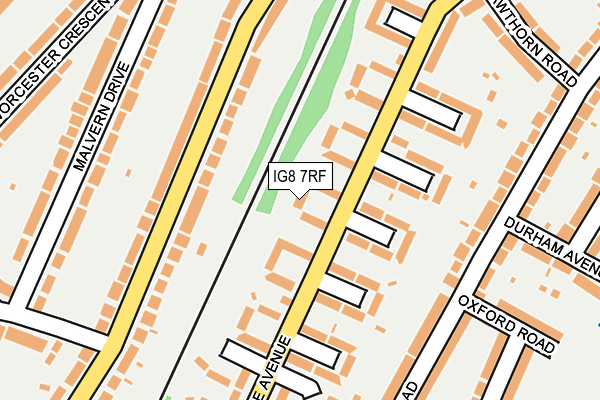 IG8 7RF map - OS OpenMap – Local (Ordnance Survey)