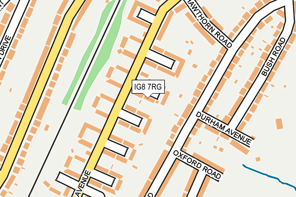 IG8 7RG map - OS OpenMap – Local (Ordnance Survey)