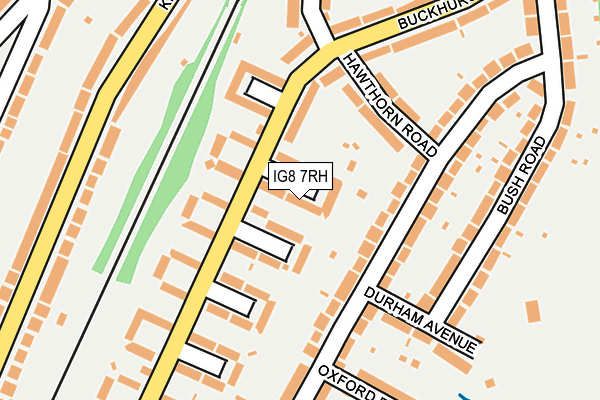 IG8 7RH map - OS OpenMap – Local (Ordnance Survey)