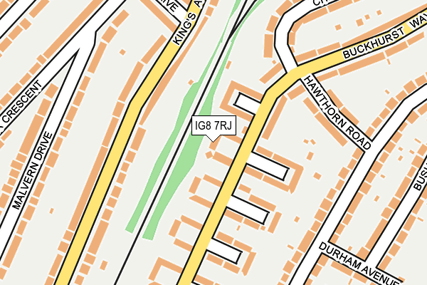 IG8 7RJ map - OS OpenMap – Local (Ordnance Survey)