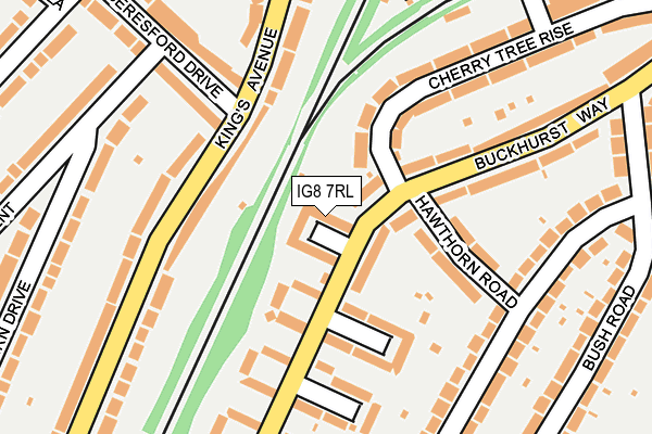 IG8 7RL map - OS OpenMap – Local (Ordnance Survey)