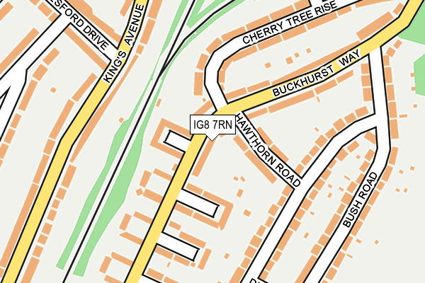 IG8 7RN map - OS OpenMap – Local (Ordnance Survey)