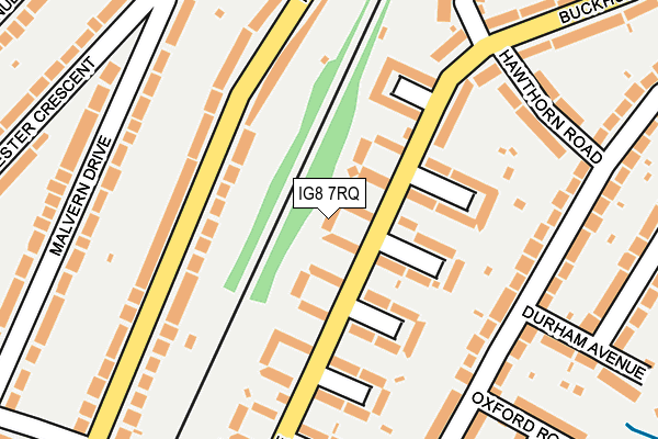 IG8 7RQ map - OS OpenMap – Local (Ordnance Survey)