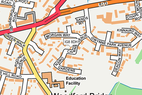 IG8 8DH map - OS OpenMap – Local (Ordnance Survey)