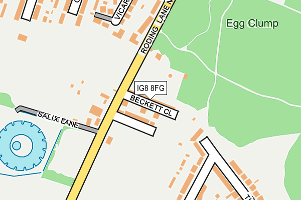 IG8 8FG map - OS OpenMap – Local (Ordnance Survey)
