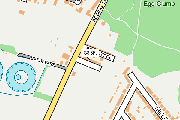 IG8 8FJ map - OS OpenMap – Local (Ordnance Survey)