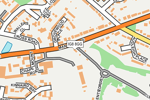 IG8 8GG map - OS OpenMap – Local (Ordnance Survey)