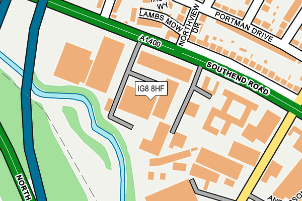 IG8 8HF map - OS OpenMap – Local (Ordnance Survey)