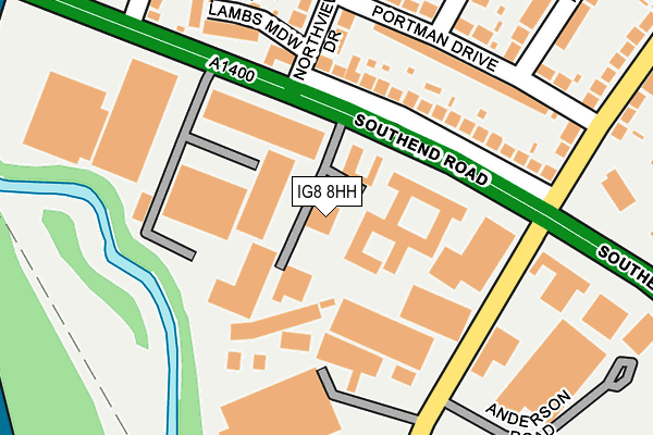 IG8 8HH map - OS OpenMap – Local (Ordnance Survey)