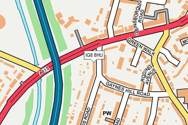 IG8 8HU map - OS OpenMap – Local (Ordnance Survey)