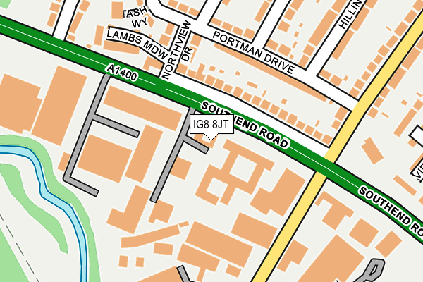 IG8 8JT map - OS OpenMap – Local (Ordnance Survey)