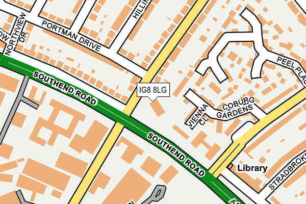IG8 8LG map - OS OpenMap – Local (Ordnance Survey)